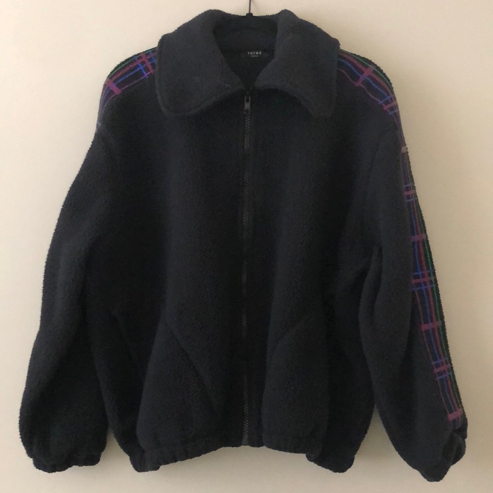 Plaid Fleece Zip Jacket - Picture 3 of 5